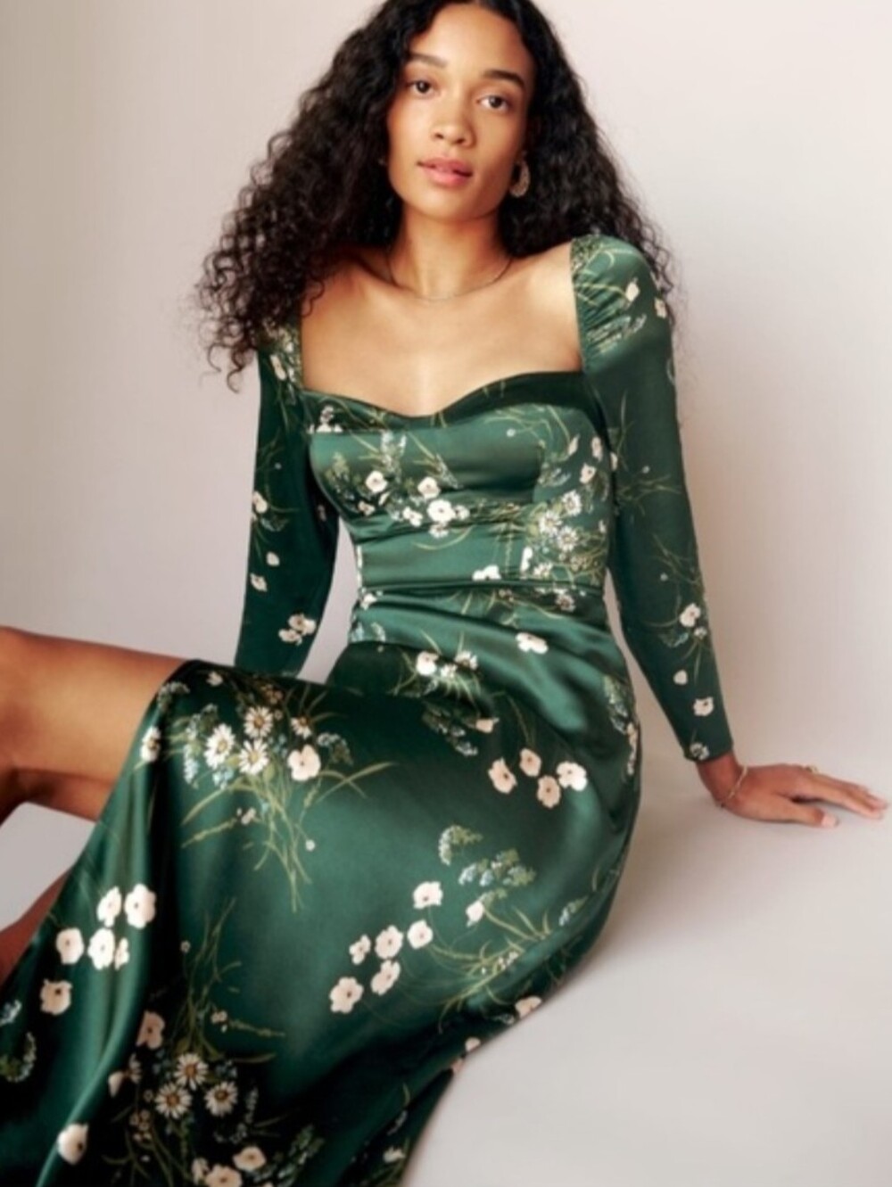 Reformation Gloriana Floral Long Sleeve Maxi Dress